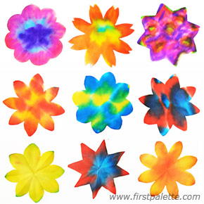 Colorful Coffee Filter Flowers
