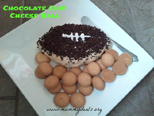 Football Chocolate Chip Cheese Ball Football Chocolate Chip Cheese Ball