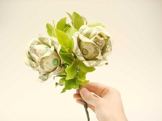 Dollar Bill Flower Bouquet