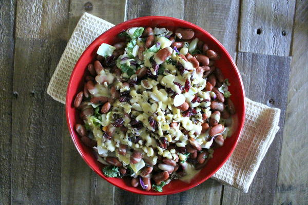 Chopped Mixed Greens and Red Bean Salad Chopped Mixed Greens and Red Bean Salad