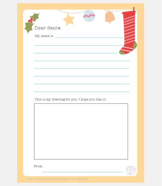Printable Letter to Santa Templates Printable Letter to Santa Templates