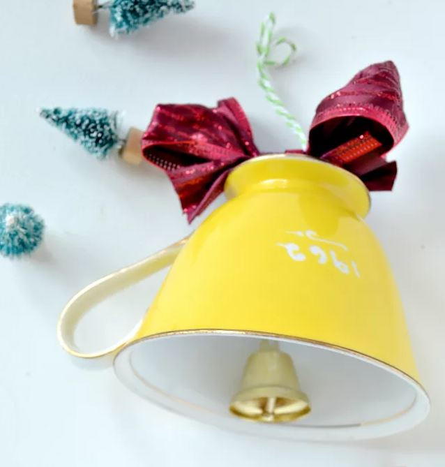 Teacup Bell Homemade Christmas Ornament Teacup Bell Homemade Christmas Ornament