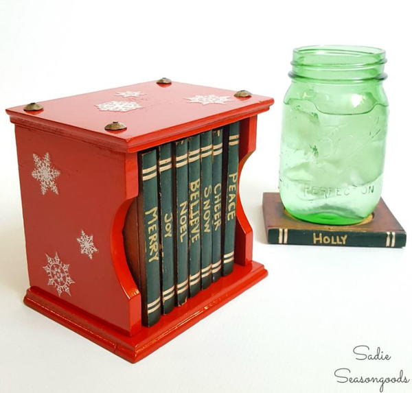 Upcycled Party Coaster Christmas Craft Upcycled Party Coaster Christmas Craft