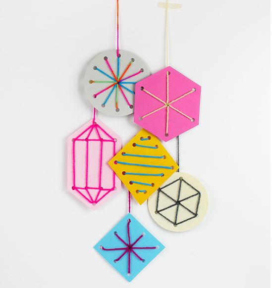 Sewing Card Christmas Ornament Crafts for Kids Sewing Card Christmas Ornament Crafts for Kids