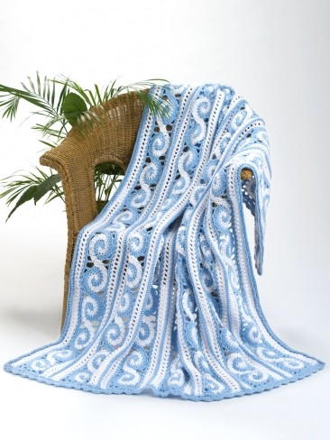 Victorian Spirals Crochet Throw