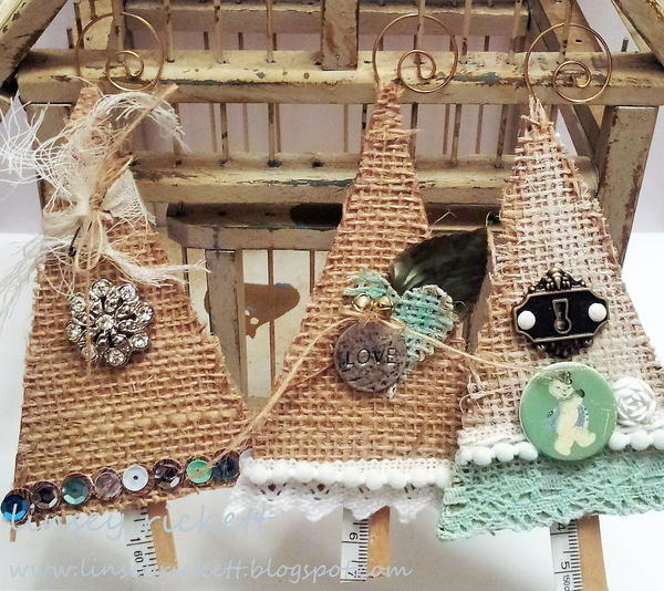 Vintage Burlap Tree Ornaments Vintage Burlap Tree Ornaments