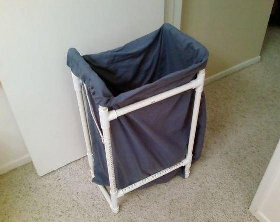 PVC Pipe DIY Laundry Hamper PVC Pipe DIY Laundry Hamper