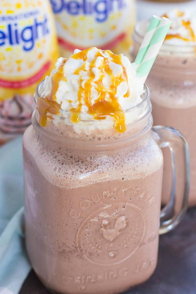 Frozen Salted Caramel Mocha Hot Chocolate Frozen Salted Caramel Mocha Hot Chocolate