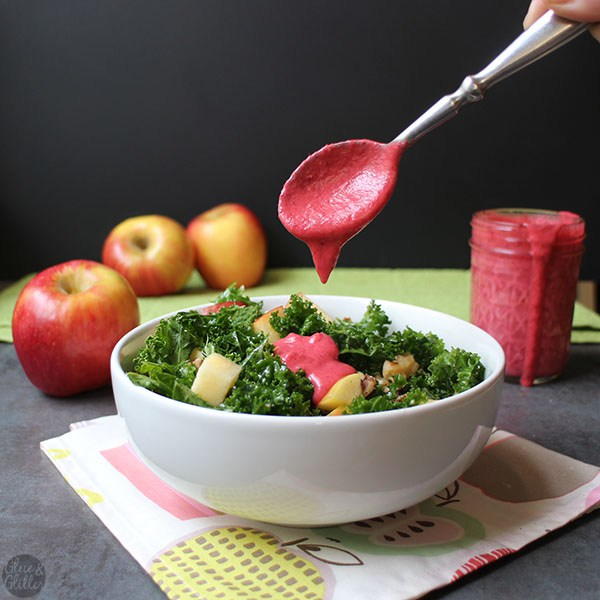 Holiday Kale Salad with Warm Cranberry Dressing Holiday Kale Salad with Warm Cranberry Dressing
