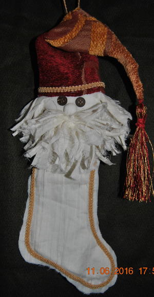 Santa Stocking Christmas Ornament Santa Stocking Christmas Ornament