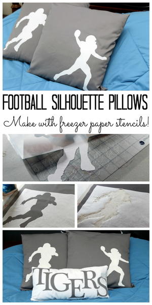 DIY Football Silhouette Pillows DIY Football Silhouette Pillows