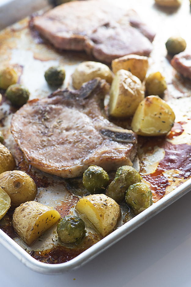 Sheet Pan Pork Chops with Potatoes
