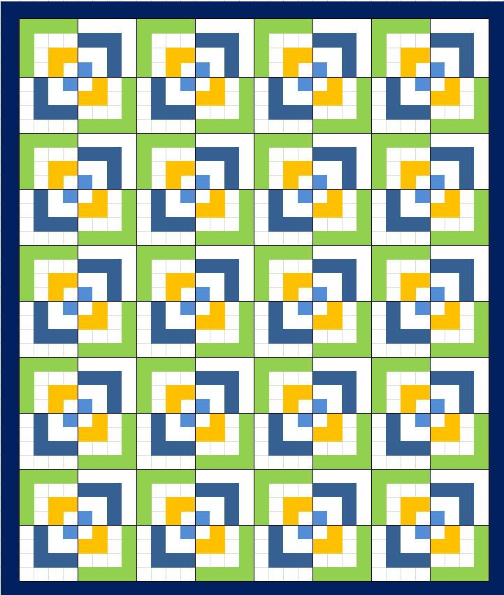 Half Log Cabin Quilt Pattern Favequilts Com