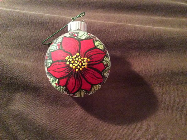 The Christmas Flower Painted Ornament The Christmas Flower Painted Ornament