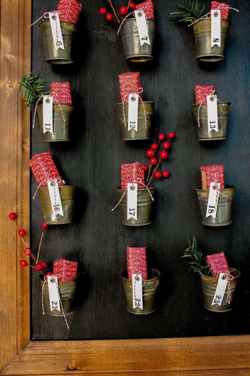 Rustic Pottery Barn Knock Off Advent Calendar