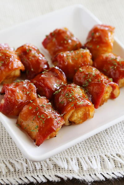 BBQ Bacon Wrapped Tater Tots