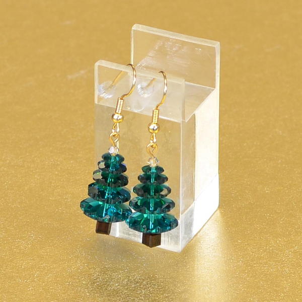 Swarovski Christmas Tree Handmade Earrings Swarovski Christmas Tree Handmade Earrings
