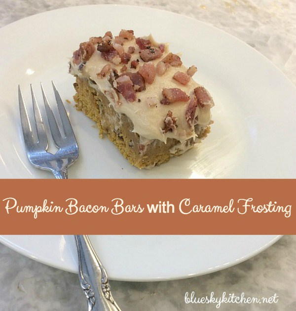 Pumpkin Bacon Bars with Caramel Frosting Pumpkin Bacon Bars with Caramel Frosting