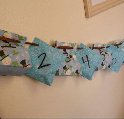 Treat Bag Banner Christmas Countdown Craft
