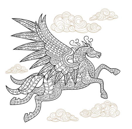 Playful Pegasus Coloring Page Playful Pegasus Coloring Page