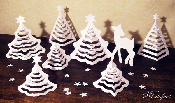 Delicate Christmas Tree 3D Paper Art