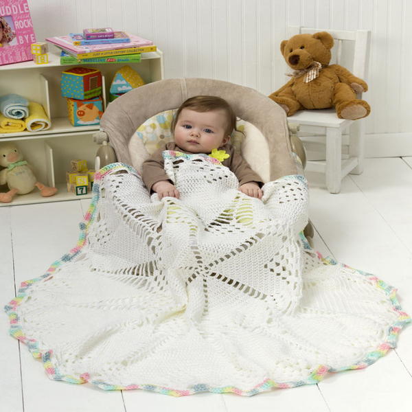 Delicate Doily Christening Blanket