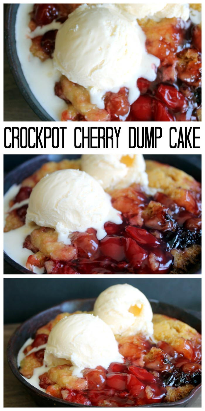 Crockpot Cherry Dump Cake 