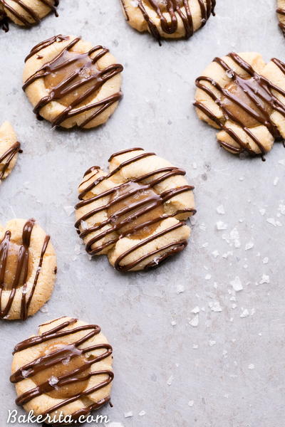 Salted Caramel Thumbprint Cookies