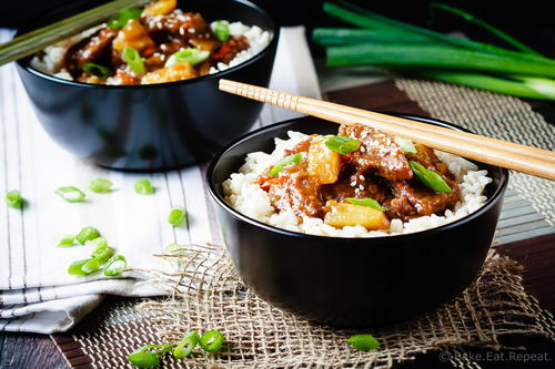 Spicy Mongolian Beef with Pineapple Spicy Mongolian Beef with Pineapple