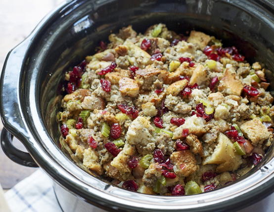 Slow Cooker Pear and Sausage Stuffing Slow Cooker Pear and Sausage Stuffing