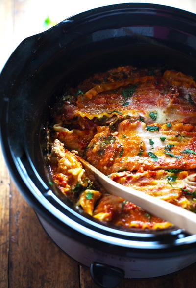 Skinny Slow Cooker Veggie Lasagna Skinny Slow Cooker Veggie Lasagna
