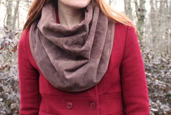 DIY Suede Infinity Scarf DIY Suede Infinity Scarf