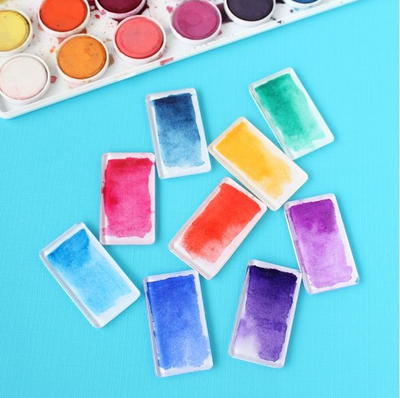Watercolor Brushstroke Homemade Magnets