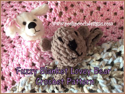 Fuzzy Blanket Lovey Bear