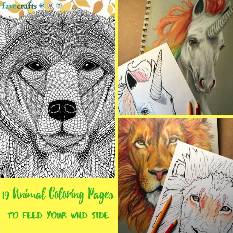 19 Animal Coloring Pages To Feed Your Wild Side Favecrafts Com