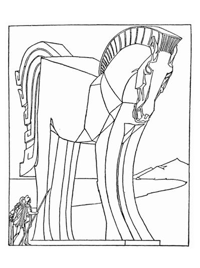 Trojan Horse Coloring Page