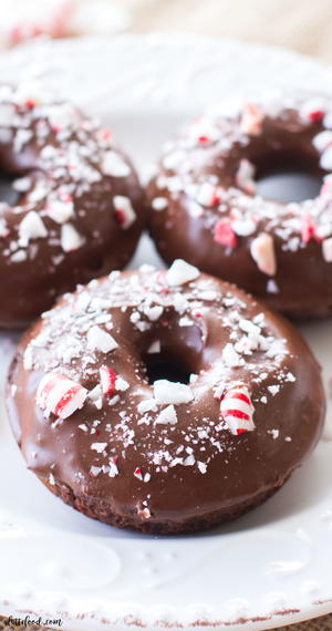 Baked Peppermint Mocha Donuts Baked Peppermint Mocha Donuts