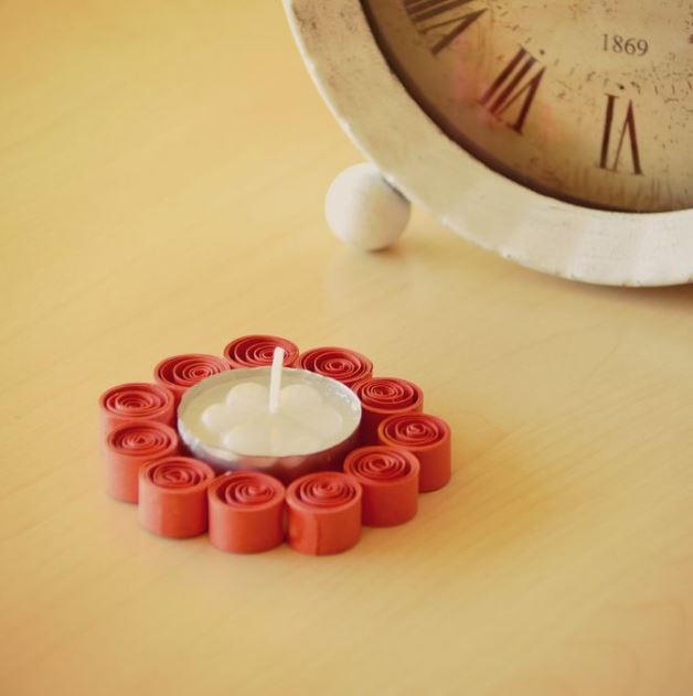 Super Simple Quilled Paper Candle Holder Super Simple Quilled Paper Candle Holder