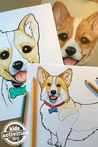 Corgi Coloring Page Corgi Coloring Page