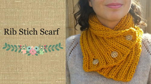 Golden Rib Stitch Cowl Golden Rib Stitch Cowl