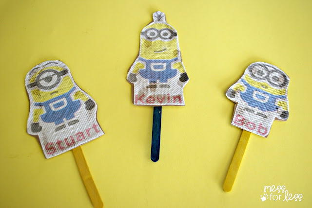 Minion Popsicle Stick Puppets Minion Popsicle Stick Puppets