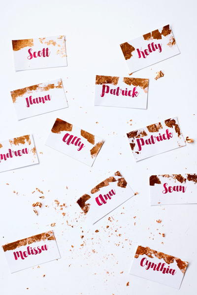 Easy Copper Place Cards
