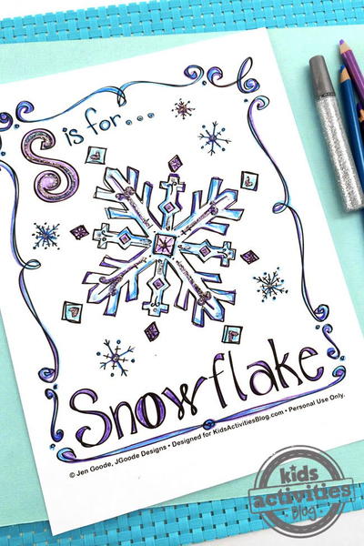 Snowflake Coloring Page Snowflake Coloring Page