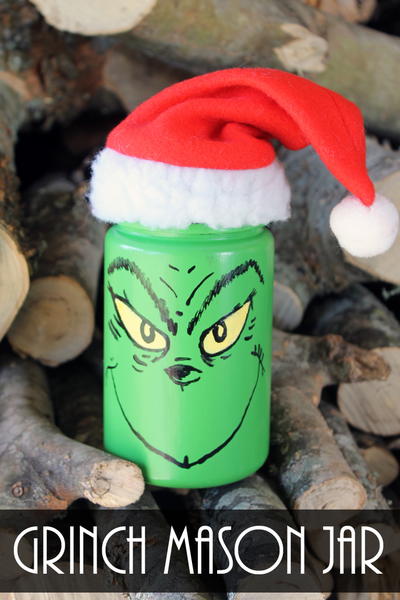 Grinch Mason Jar Grinch Mason Jar