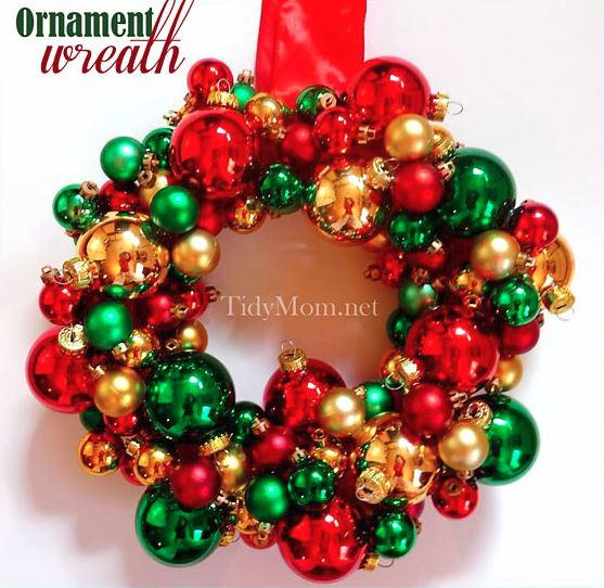 Christmassy Ball Ornament Wreath DIY Christmassy Ball Ornament Wreath DIY