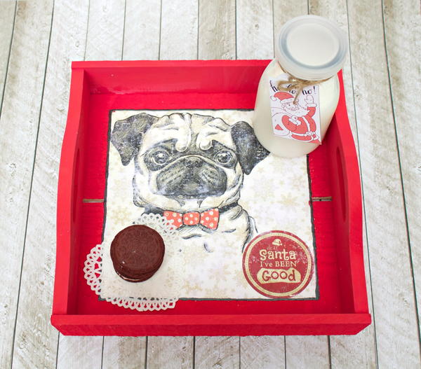 Christmas Tray Tutorial with Mod Podge Transfer Christmas Tray Tutorial with Mod Podge Transfer
