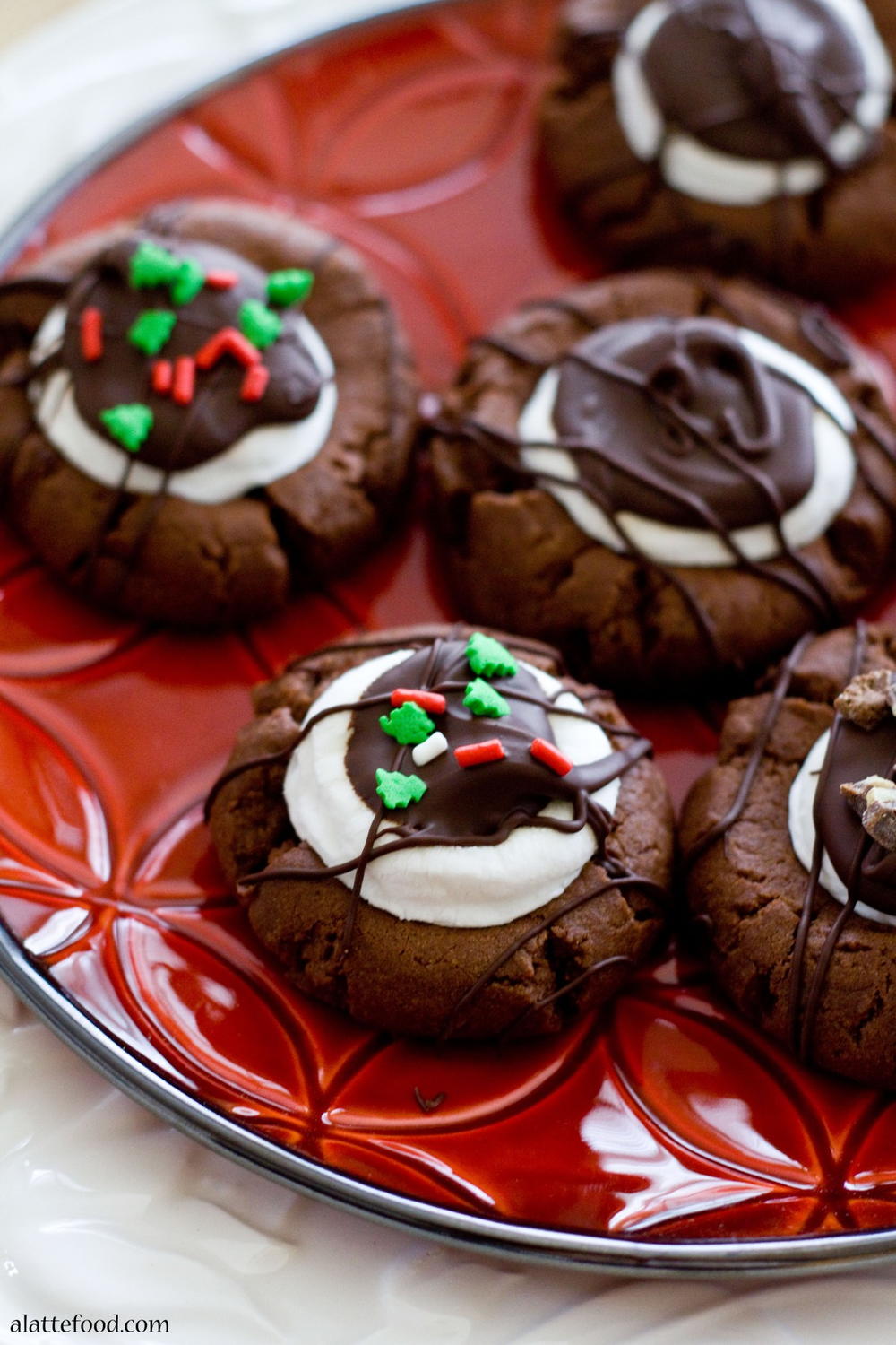 Hot Chocolate Thumbprint Cookies