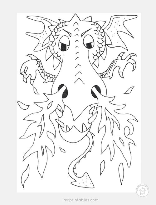 Dragon Fire Coloring Page Dragon Fire Coloring Page