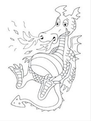 Resting Dragon Coloring Page Resting Dragon Coloring Page