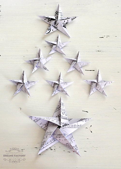 French DIY Paper Stars Ornaments French DIY Paper Stars Ornaments